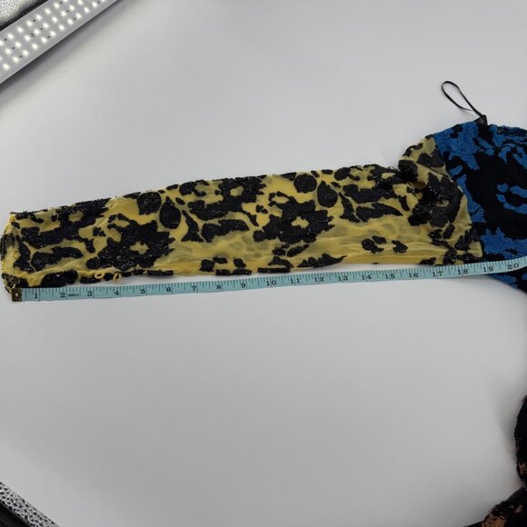 Rachel Comey Sequin Floral & Metallic Mixed Media Long Sleeve Dress, Size 2 - Picture 12 of 12